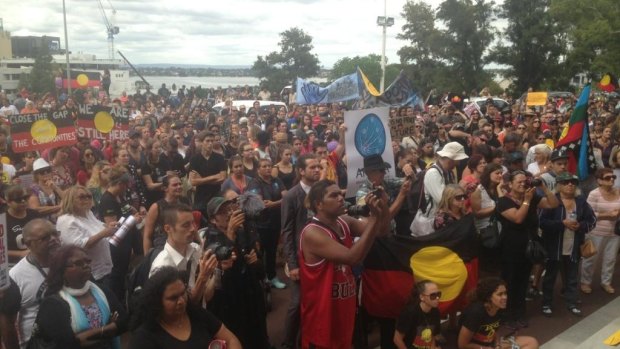 About 700 people turned out in support of keeping Aboriginal communities open in WA.
