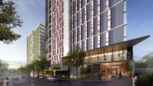 Wee Hur's proposed two towers of student accommodation at Buranda.