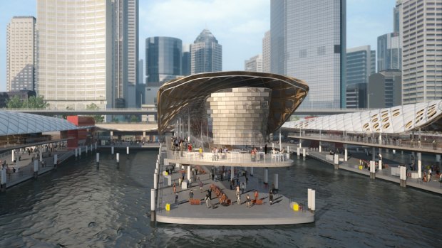Early concept designs of the $200 million redevelopment of the ferry wharves at Circular Quay.