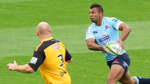 On the right track: Kurtley Beale playing against the Hurricanes.