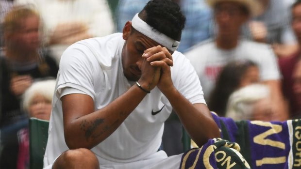 Nick Kyrgios was thrashed by Andy Murray, and was criticised for seeming to lose interest. 