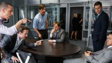 Investment bankers arguing in The Big Short.
