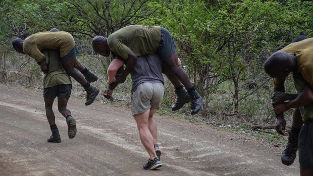 David Pocock training in Zimbabwe in the Brumbies' off-season