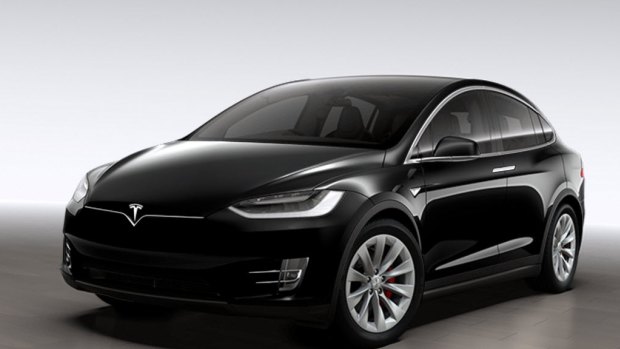 The Tesla Model X, which will be available from Myer.