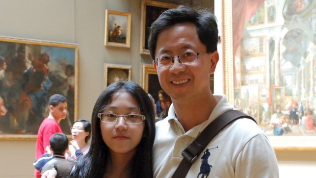 Matthew Ng with his daughter Isabella in London 2010. 