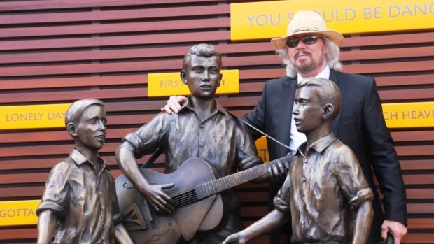 Barry Gibb at the Bee Gees Way unveiling in 2013