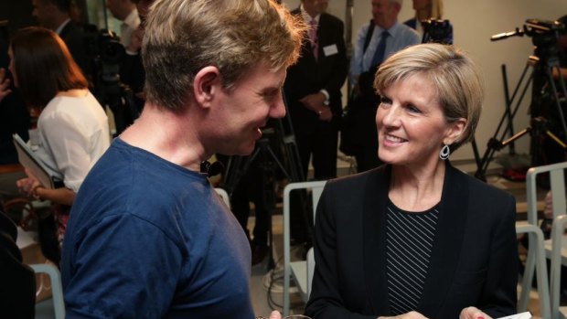 Bjorn Lomborg and Foreign Minister Julie Bishop at the innovationXchange hub launch last month.