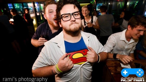 A punter at a Marvel versus DC party hosted by Respawn earlier this year. 