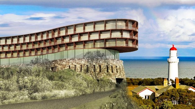 Photoshopped image of RAVC resort looming over Cape Schanck 