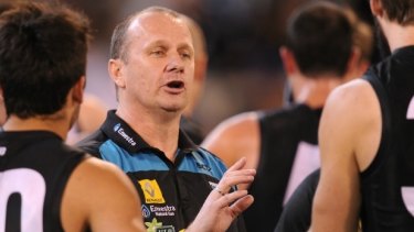 ken adelaide hinkley coach port playing china won afl burden players says overseas believes adventure negative effect team game his