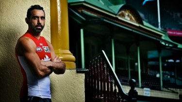 Sydney Swans player Adam Goodes has been restrained in the face of this repulsive treatment.