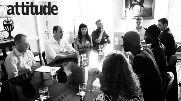 Prince William met members of the LBGTQ community for the Attitude magazine feature.