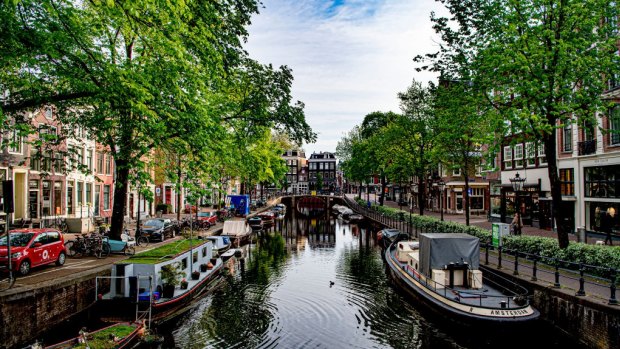 The canals empty and deserted during the government imposed lockdown.