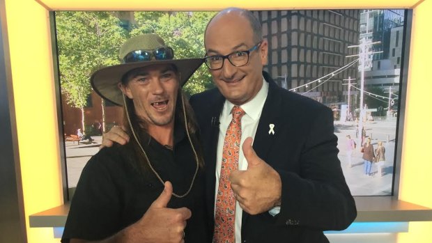 Aussiest interview ever guy? Daniel McConnell, with Sunrise host David Koch.