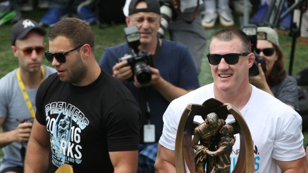 Job share: Paul Gallen, right, would be happy to share the Sharks captaincy with Wade Graham.