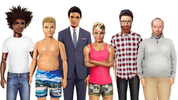  A range of realistic Ken dolls have been created by a fashion website to help men feel more positive about their bodies.