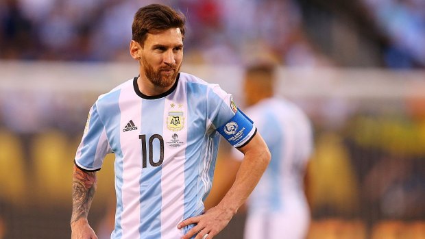 Missed penalty: Lionel Messi was left rueing a missed penalty in the shootout as Argentina lost for a second successive year to Chile in penalties.