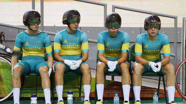 Disappointing campaign: The Australian womens team pursuit were unable to win a medal in Rio.