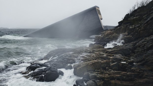Norway's new restaurant is sunken into the sea.