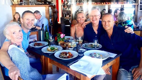 The writer with her family.