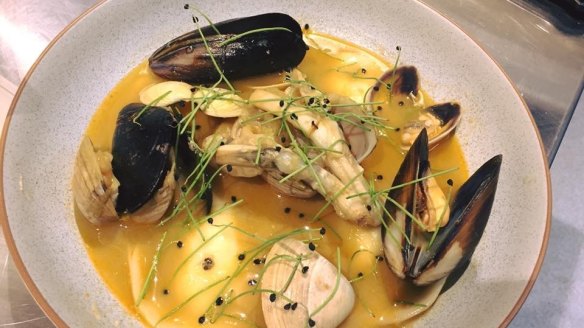 A mussel dish from the opening menu.