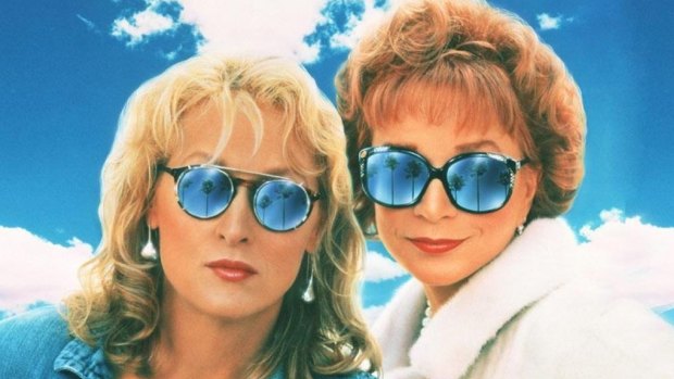 Meryl Streep as Suzanne Vale and Shirley MacLaine as Doris Mann in the 1990 film <i>Postcards From the Edge</i>, written by Carrie Fisher.