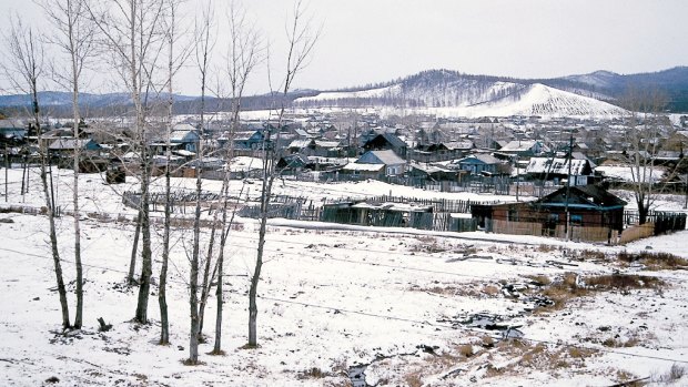 View of Siberian countryside from Trans-Siberian railway.