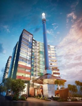 Pradella plans to make South Brisbane's Skyneedle the central figure of a new residential development.