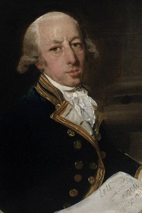 Detail of a portrait of Captain Arthur Philip painted by Francis Wheatley.