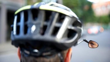 helmet mounted rear view mirror