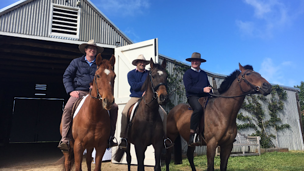 Member for Calare Andrew Gee, NSW Nationals candidate for Orange Scott Barrett and Deputy Prime Minister Barnaby Joyce. 