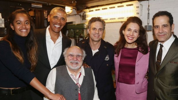 On a father-daughter date night last month, Barack Obama attended a Broadway play with daughter, Malia. 