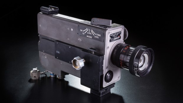A movie camera brought back by Neil Armstrong, found by his widow more than four decades after the Apollo 11 moon landing. 