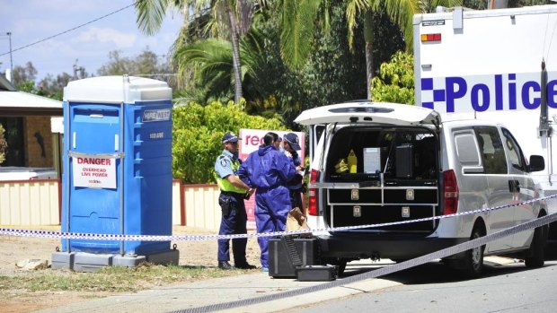 Police attend a North Yunderup home after a man was assaulted on Friday morning.