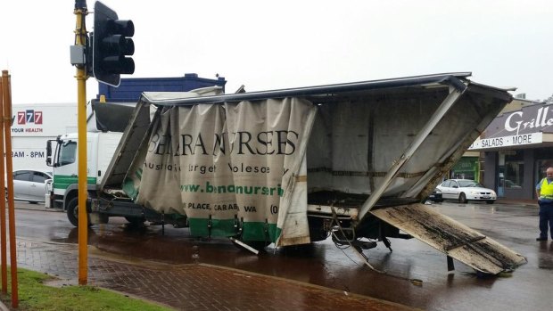 The Benara Nurseries truck after emerging from the bridge.