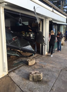 Damage to the Beach Shed cafe.