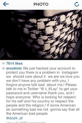 Reality: The hackers took control of Snooki's account several times before Instagram closed it down.