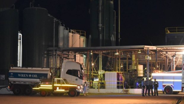 A man was injured following an explosion at an oil refinery in Bunbury.