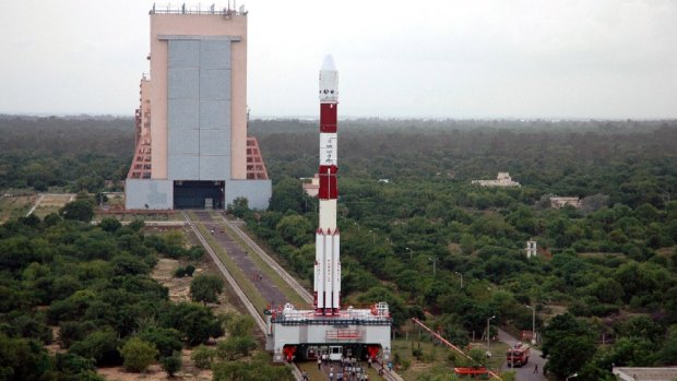 India's Chandrayaan 1 spacecraft ready for launch. The country's space program has been accelerating in recent years.  