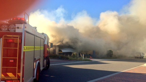 The flames quickly engulfed the home in Ellenbrook 