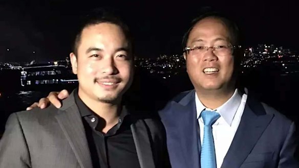 Simon Zhou with controversial Chinese political donor Huang Xiangmo.