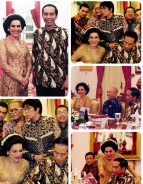 A photo montage of the dinner at Joko Widodo's palace posted by Dorce on her Instagram account.