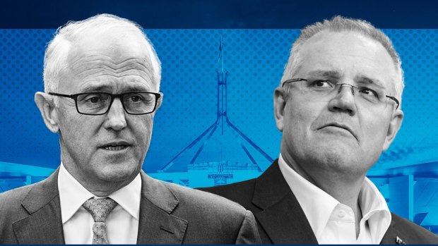 Treasurer Scott Morrison (right) is promising more money in more workers' pockets if voters back Malcolm Turnbull.