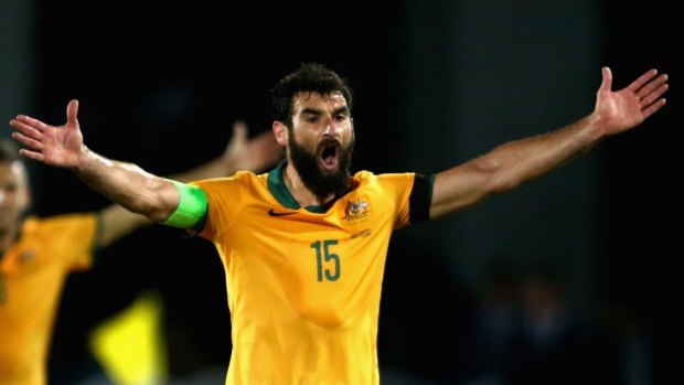 No fluke:  Mile Jedinak says he was playing for a bad bounce off the pitch when he hit his free kick.