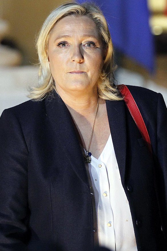 Marine Le Pen, leader of the French far-right National Front (FN).