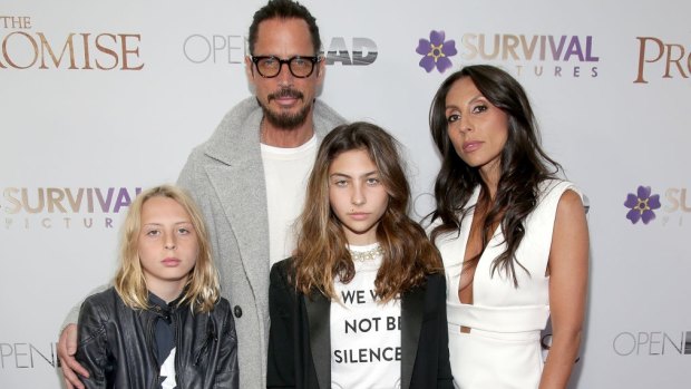Chris Cornell with his family in April, one month before his death.