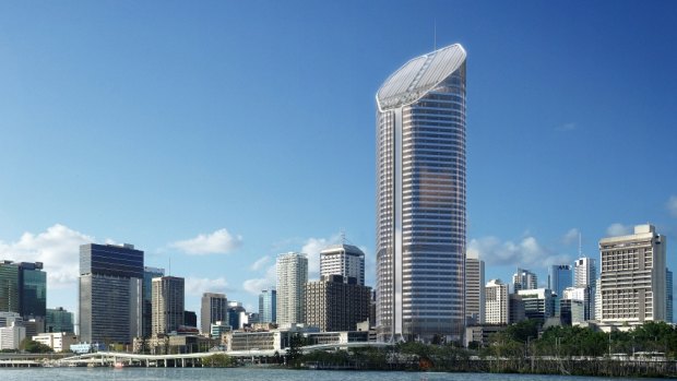 An artist's impression of 1 William Street, Brisbane.