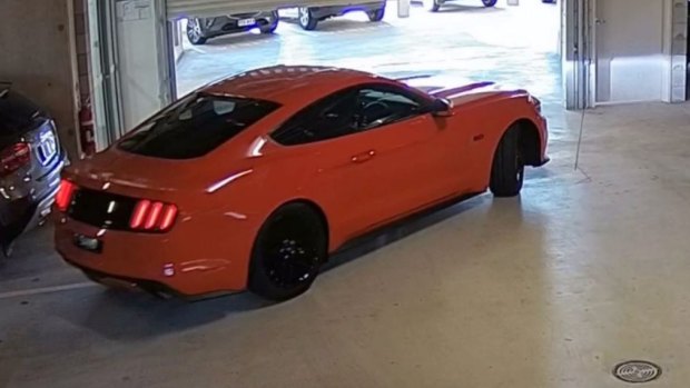Police found Mr Thompson's distinctive orange Ford Mustang in northern NSW. 