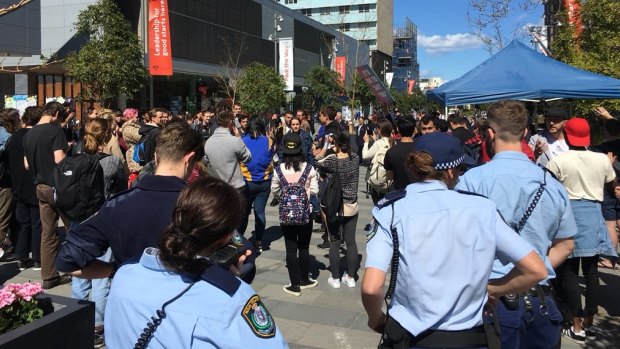Police were called to the University of Sydney after an anti-same-sex marriage rally attracted a large number of counter-protesters.
