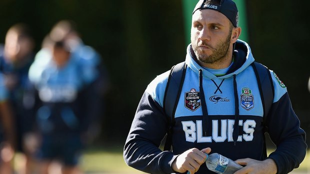 Not in contention: Blues hooker Robbie Farah is not one of the players Laurie Daley has in mind to replace Paul Gallen as skipper next year.